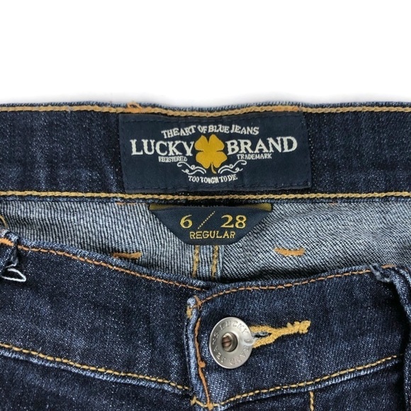 Lucky Brand Women's Size 6/28 Sweet N Low Dark Wash Distressed Bootcut J… - Picture 6 of 12